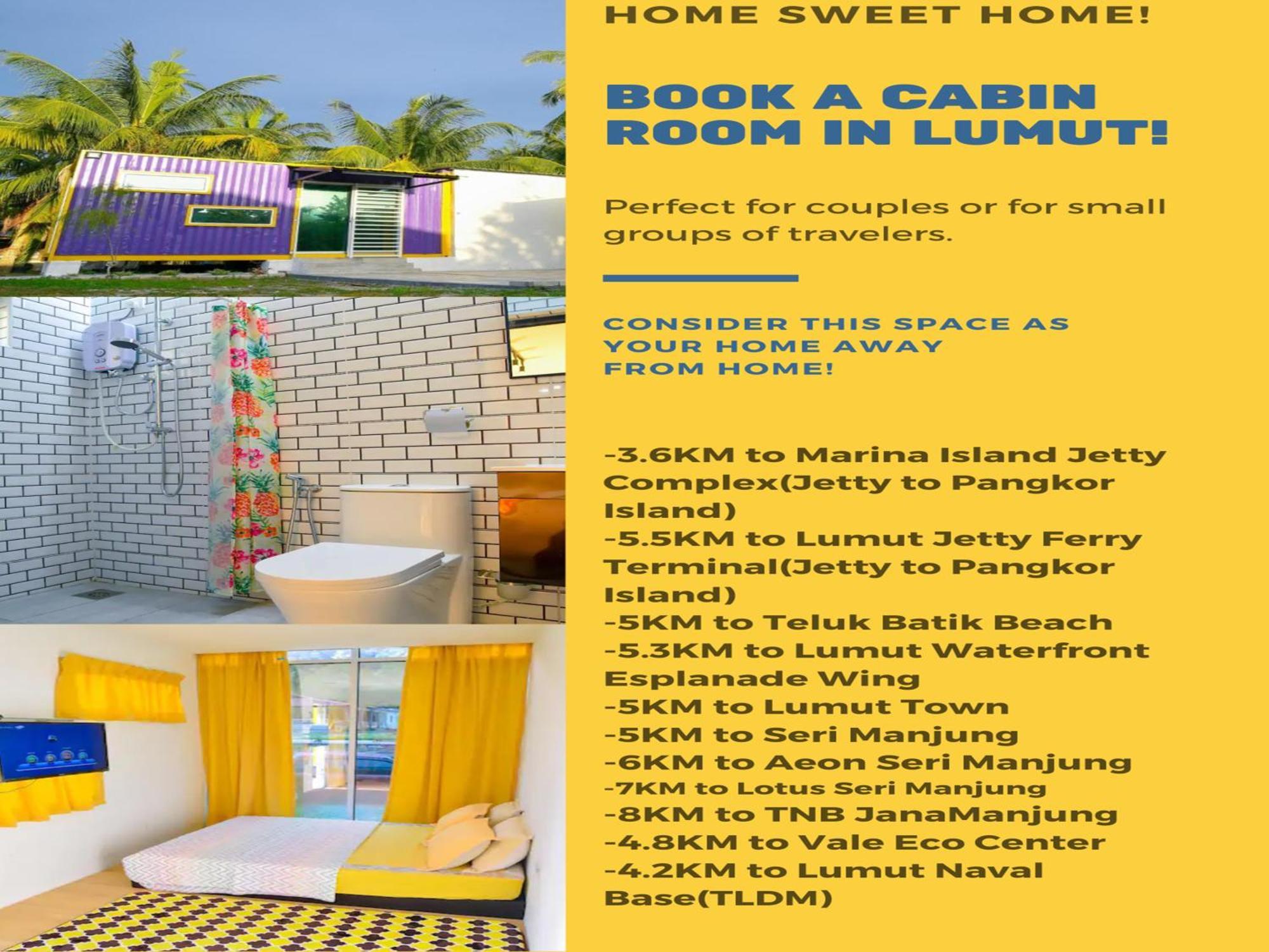 Purple Cube At Lumut Cube Homestay Kontena מראה חיצוני תמונה
